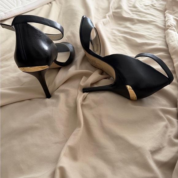 Michael Kors Black Open-Toe Ankle-Strap Stiletto Sandals - Picture 4 of 4